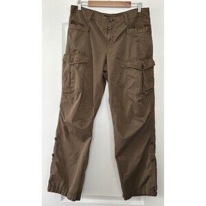 Gap Womens Cargo Pants Size 12 Brown Utility Y2K Baggy Pockets Cotton Mid Rise